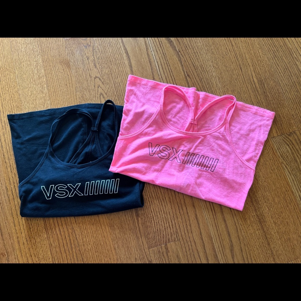 Victoria Secret VSX | XS Athletic Tops | Bundle Black & Pink | Sleeveless |